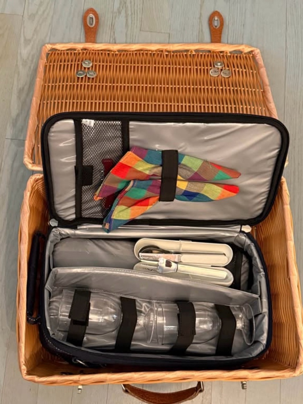 🧺PICNIC WICKER BASKET SET🧺